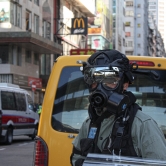 Officer Observing the Crowds
