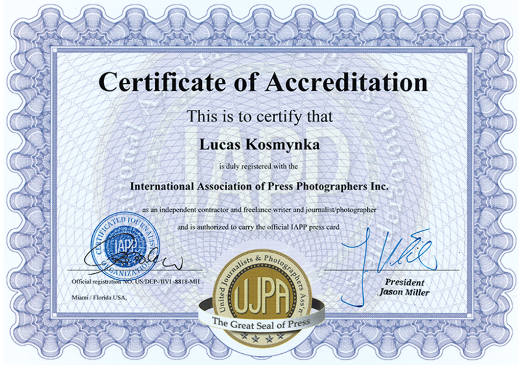 Accreditation Certification, Accreditation Certificate, Press Accreditation