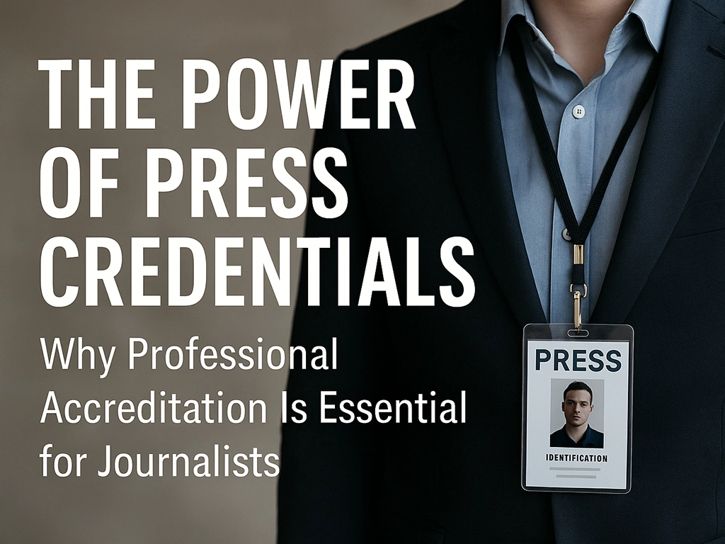 The Power of Press Cards: Why Professional Accreditation Is Essential for Journalists