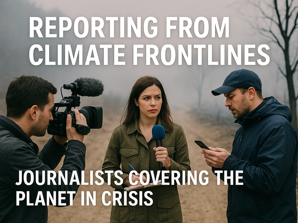 Journalists reporting from climate frontlines during environmental crisis